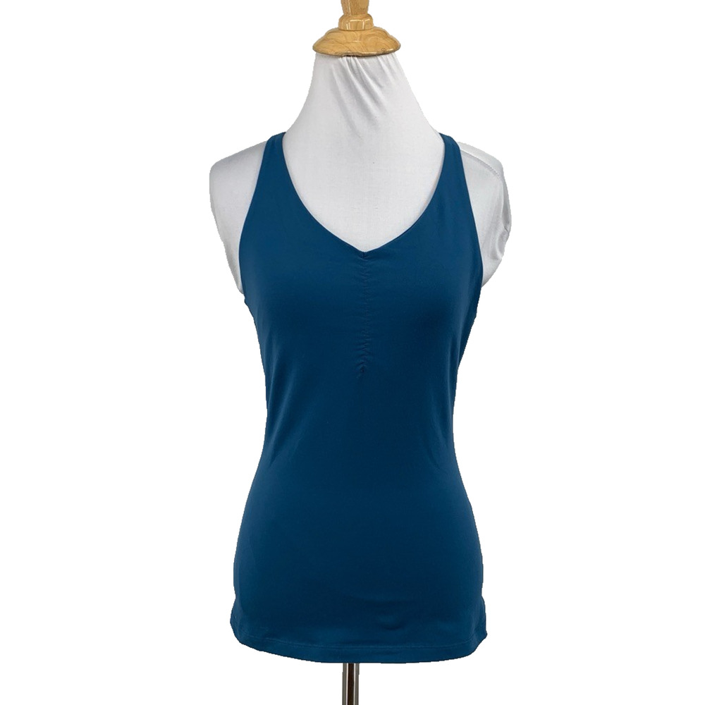 Prana Tank Top Womens S Small Oasis Breathe V Neck Stretch Shelf Bra Outdoor